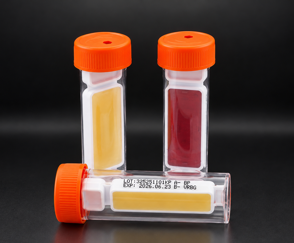 Dipslides for microbiological monitoring of water, process fluids and surfaces